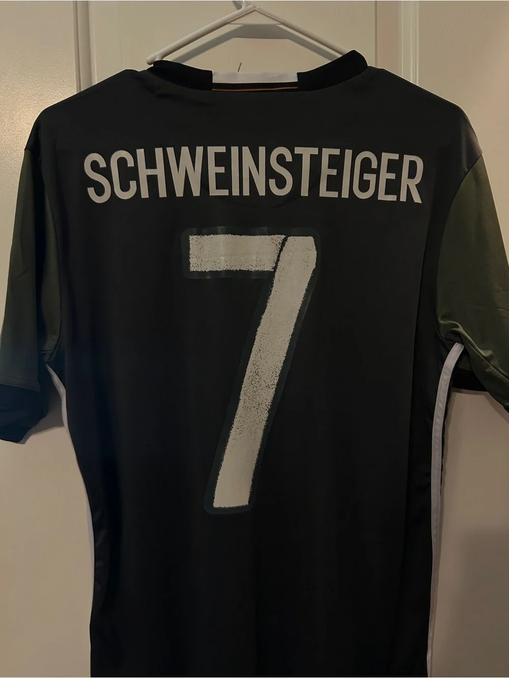 adidas Men’s Germany #7 Football Jersey - Black with Olive Accents